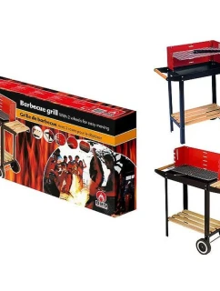 ZAHRADNÍ GRILOVACÍ KOLO 85x42x83 cm ČERVENÉ