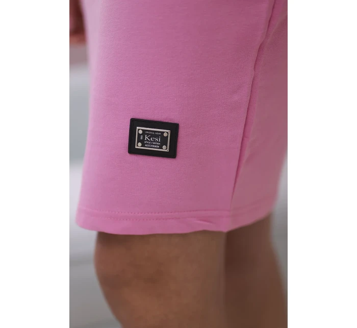 Šaty s vázaným výstřihem růžový Šaty s vázaným výstřihem růžový