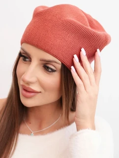 Dámská zimní čepice z vlny s a prodlouženými stranami fialová model 21865204 - K-Fashion