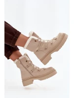 Dámské sněhule s kožíškem Béžové Irmara Dámské sněhule s kožíškem Béžové Irmara