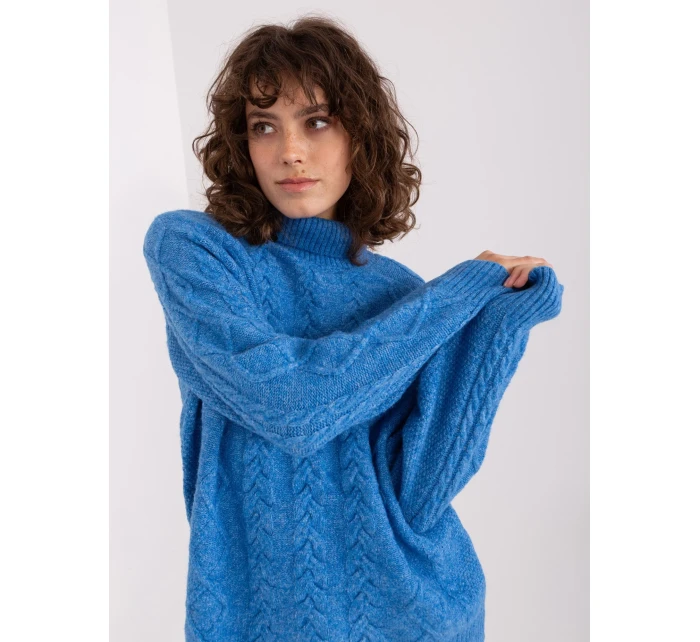 Sweter AT SW niebieski model 19011768 - FPrice Sweter AT SW niebieski model 19011768 - FPrice