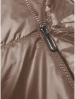 Tmavě béžová péřová vesta s odepínací kapucí model 19640115 - S'WEST Tmavě béžová péřová vesta s odepínací kapucí model 19640115 - S'WEST