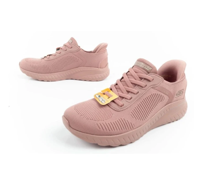 Skechers Bobs Squad-Chaos dámské sportovní boty pohodlné SLIP-INS pink dámské