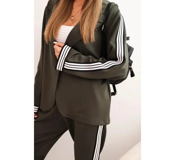 Dámský komplet s s a sako khaki model 21234223 - K-Fashion