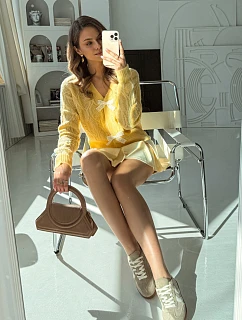 Dámské tenisky z eko semiše tmavě béžové model 22027745 - EVENTO