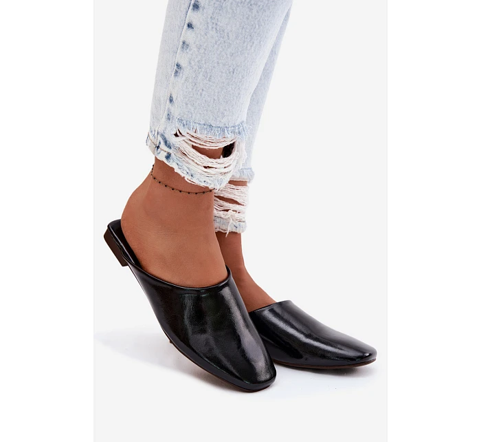 Dámské Mule z Umělé Kůže Ploché Černé Romelle Dámské Mule z Umělé Kůže Ploché Černé Romelle