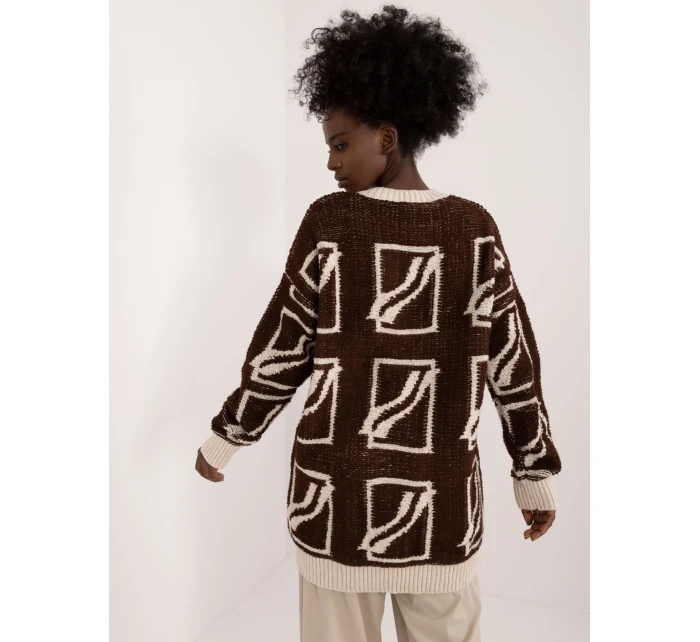 Jumper BA SW 0277.02 tmavě hnědý Jumper BA SW 0277.02 tmavě hnědý