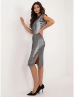 Šaty DHJ SK 18176.99 stříbrná Šaty DHJ SK 18176.99 stříbrná