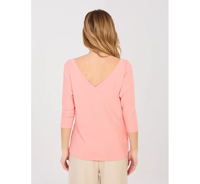 Bluzka RV BZ model 22013694 brzoskwiniowy - FPrice Bluzka RV BZ model 22013694 brzoskwiniowy - FPrice