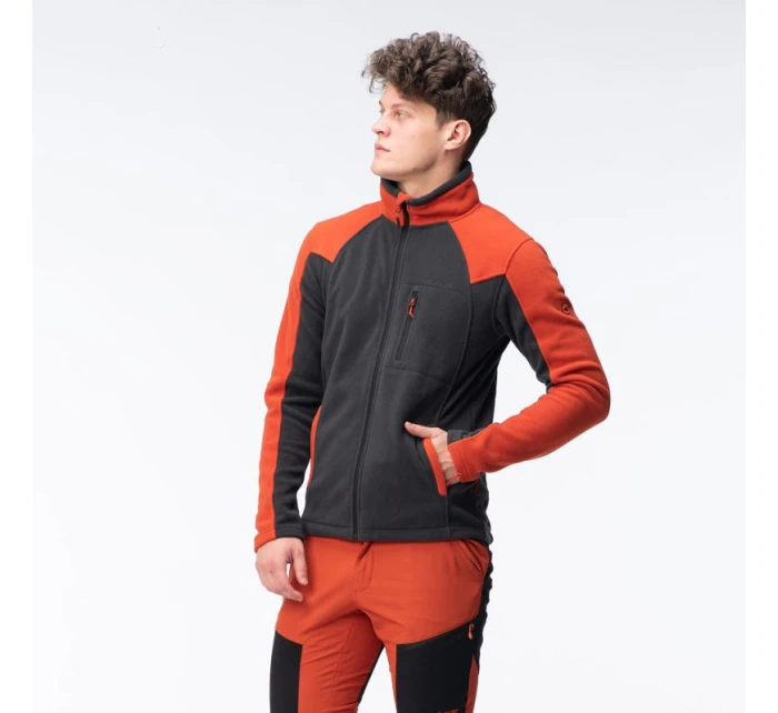 Pánská mikina Polar Monar M 92800621574 šedo-oranž - Hi-Tec Pánská mikina Polar Monar M 92800621574 šedo-oranž - Hi-Tec