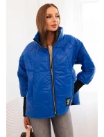 Dámská prošívaná bunda s krátkým střihem a stojáčkem model 21266146 - K-Fashion