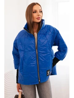 Dámská prošívaná bunda s krátkým střihem a stojáčkem model 21266146 - K-Fashion