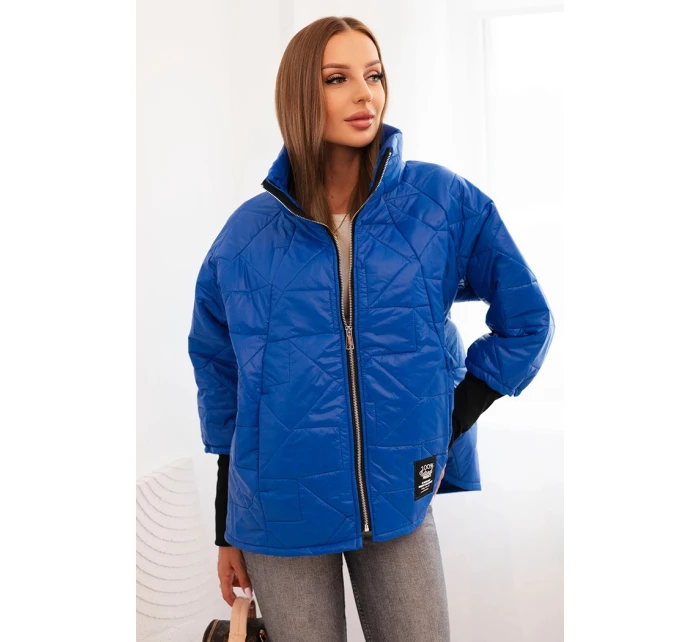 Dámská prošívaná bunda s krátkým střihem a stojáčkem model 21266146 - K-Fashion