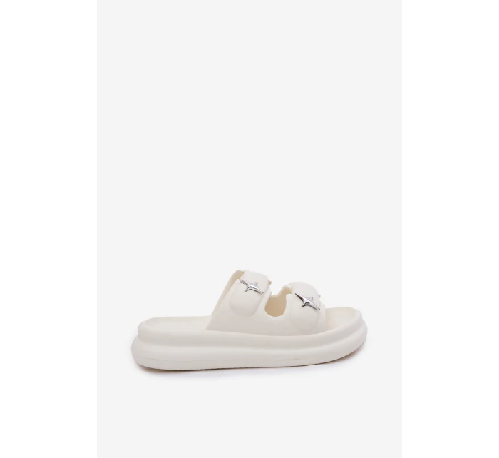 Dámské Pěnové Pantofle Na Platformě Ecru model 21700337 - Boto Dámské Pěnové Pantofle Na Platformě Ecru model 21700337 - Boto