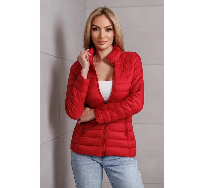 Červená dámská bunda se stojáčkem  model 21135588 - Good looking
