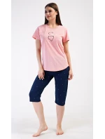 Dámské domácí šaty s tříčtvrtečním rukávem Lekníny