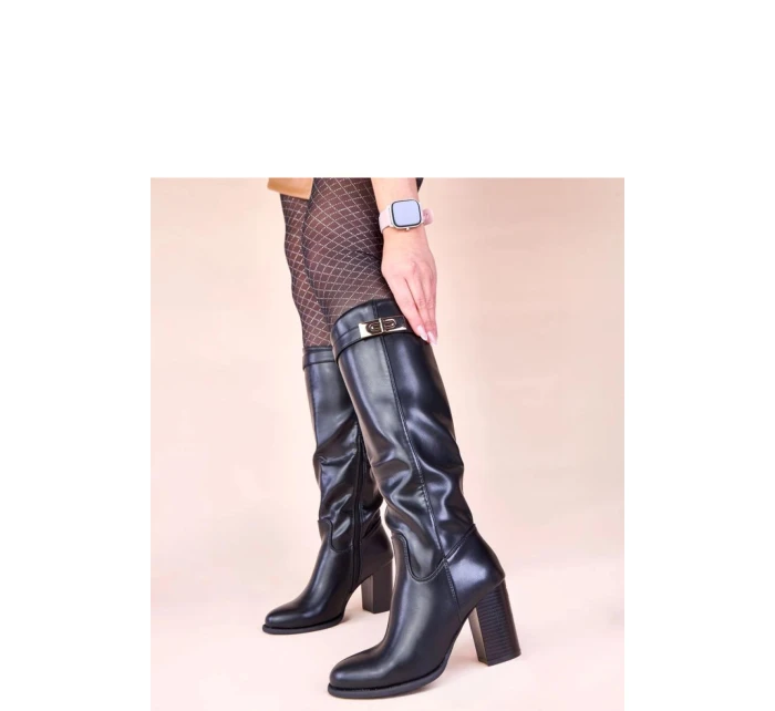 Kozačky na podpatku model 221036 Solea Kozačky na podpatku model 221036 Solea