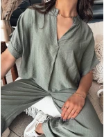 Dámská halenka NAMAYAS khaki FashionStreet RY2605