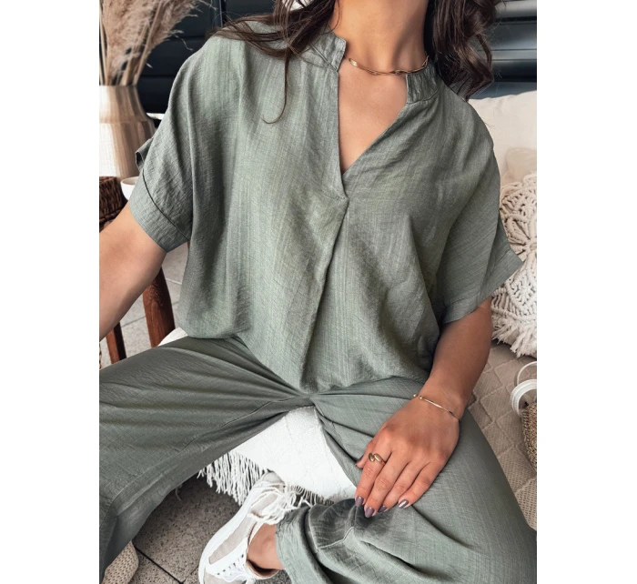 Dámská halenka NAMAYAS khaki FashionStreet RY2605