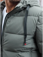 Pánská prošívaná zimní bunda s kapucí šedá FashionStreet TX5061