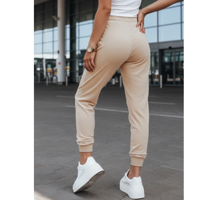 Dámské světle broskvové velurové tepláky FashionStreet UY2840