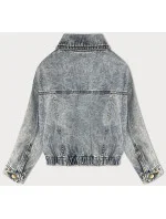 Světle modrá volná dámská bunda s model 20185249 - NEW STUDIO