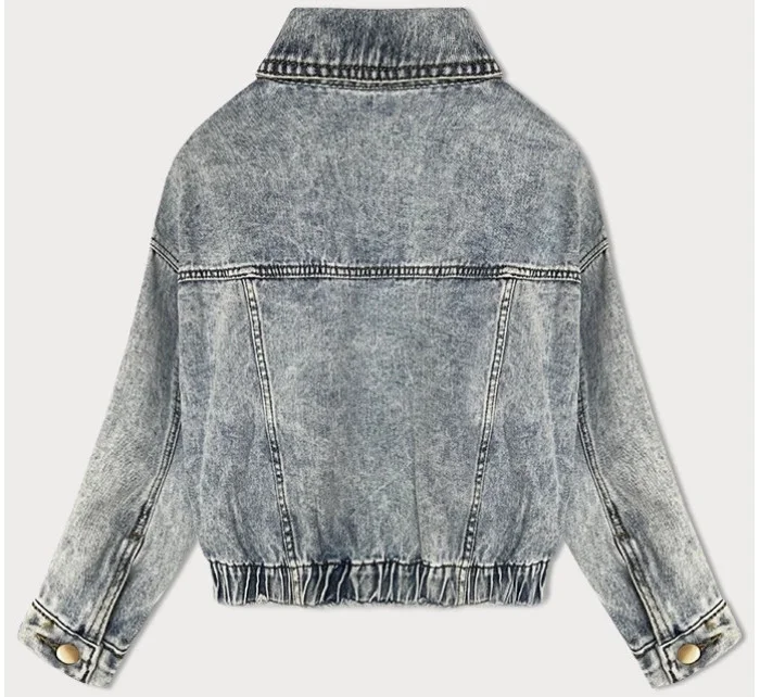 Světle modrá volná dámská bunda s model 20185249 - NEW STUDIO