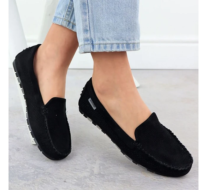 Dámské černé semišové mokasíny polobotky Potocki model 22087459 - Hikvision