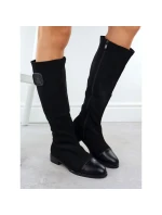 Dámské černé semišové kozačky M.Daszynski model 21905429 - M. Daszyński