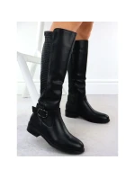 Dámské kozačky s ozdobným páskem černé model 21905554 - FILIPPO Dámské kozačky s ozdobným páskem černé model 21905554 - FILIPPO