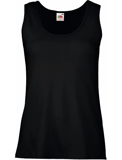 Fruit of the Loom Lady-Fit Valueweight Vest Dámské tílko 16.1376 black Fruit of the Loom Lady-Fit Valueweight Vest Dámské tílko 16.1376 black