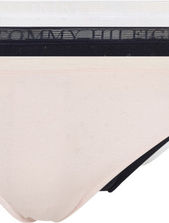Dámské kalhotky 3Pack UW0UW05284 0VR černé/bílé/sv. růžové - Tommy Hilfiger