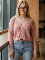 Dámský prolamovaný svetr GOFFY peach FashionStreet MY2279