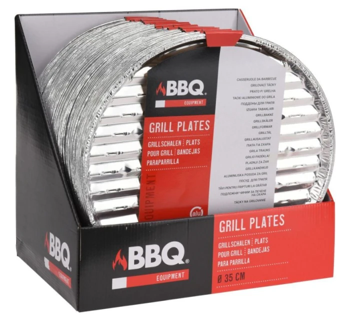 HLINÍKOVÉ GRILOVACÍ TÁCKY Ø 34 CM 3 KS