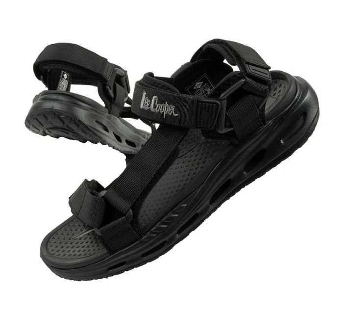 Lee Cooper pánské boty na suchý zip sandály na léto černé lehké Lee Cooper pánské boty na suchý zip sandály na léto černé lehké