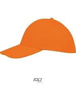 SOL'S Buffalo 6 panelová baseballová kšiltovka 25.8100 orange