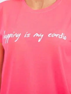 Nakupování je moje kardio halenka růžová neonová