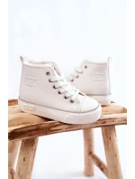 Dětské vysoké tenisky se zipem Big Star model 21599355 Bíle - Big Star Shoes