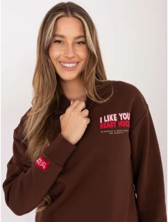 Mikina D10608BC02568J tmavě hnědá