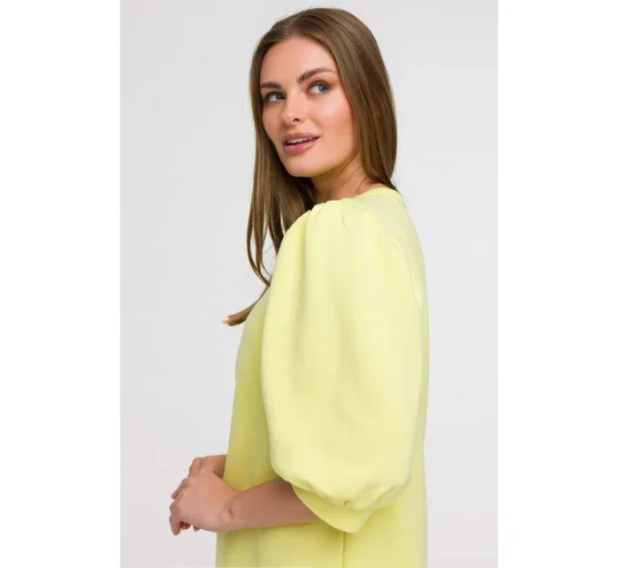 Šaty áčkového střihu s rukávy model 21047127 - BeWear