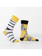 Bílé pánské ponožky zebry