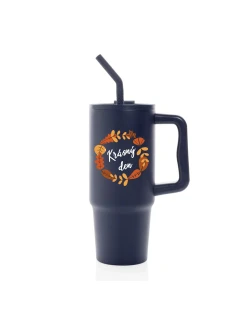 KRÁSNÝ DEN (PODZIM) - modrý cestovní termohrnek 900 ml  