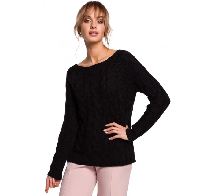 Svetr s výstřihem Bateau M511 šedý - Moe