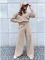 Dámská souprava širokých kalhot GALAXY GLOW dark beige FashionStreet AY0909