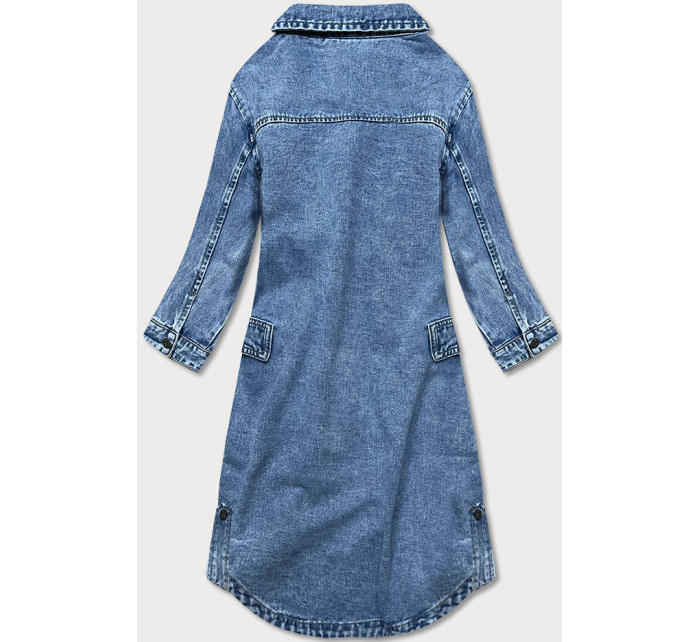 Světle modrá volná dámská džínová bunda/přehoz přes oblečení (POP7030-K)