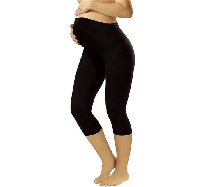 Těhotenské legíny Leggins short black - ITALIAN FASHION