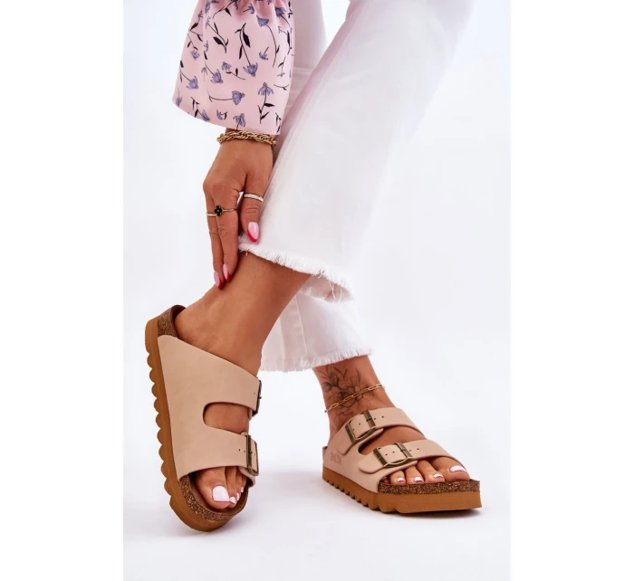 Klasické dámské pantofle Big Star model 21610508 Béžové - Big Star Shoes