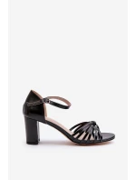 Dámské sandály na podpatku černé Pyrrette