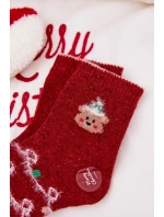 Dětské Vánoční Ponožky S Medvídkem  Červené model 21786776 - Aura.via
