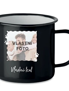 Personalizovaný retro plecháček s fotkou mazlíčka a textem